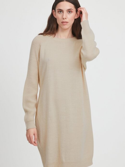 

Вязаное платье ерово Ichi, бежевый