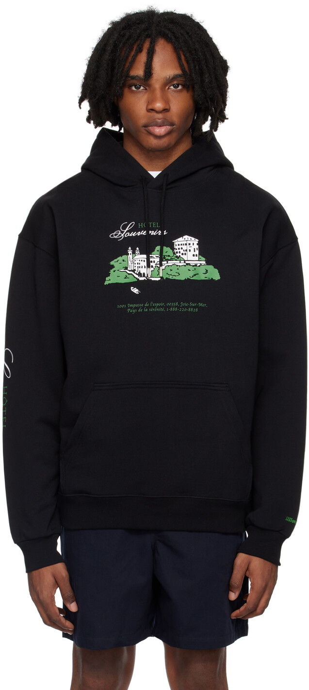 

Толстовка с капюшоном JJJJound Edition «Hotel ouvenirs» A.P.C., черный