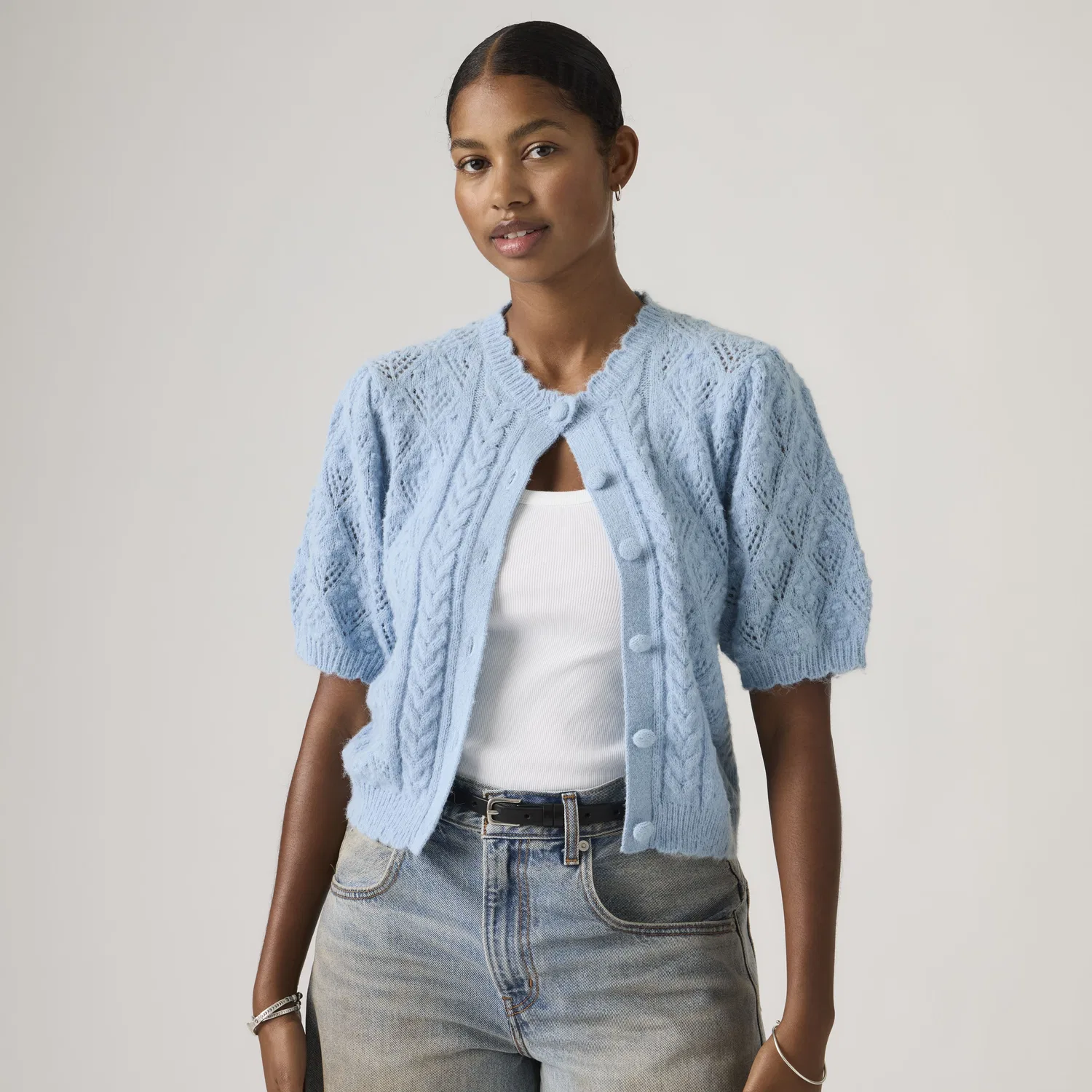 Кардиган с коротким рукавом Pauline Pointelle Levi's, Blue