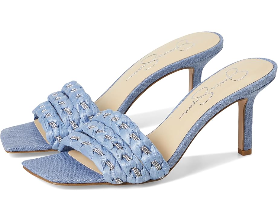 Туфли Jessica Simpson Kasova Braided Heeled Sandals, цвет Denim Blue/Clear