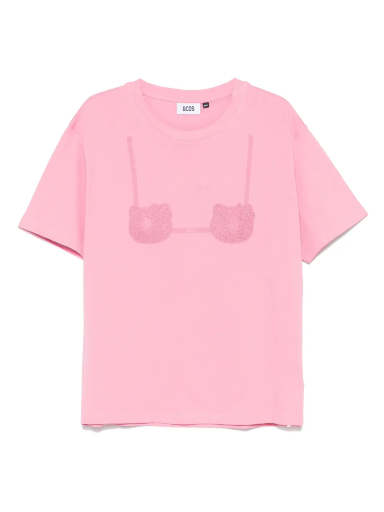 

Футболка с принтом бюстгальтера GCDS x Hello Kitty, розовый