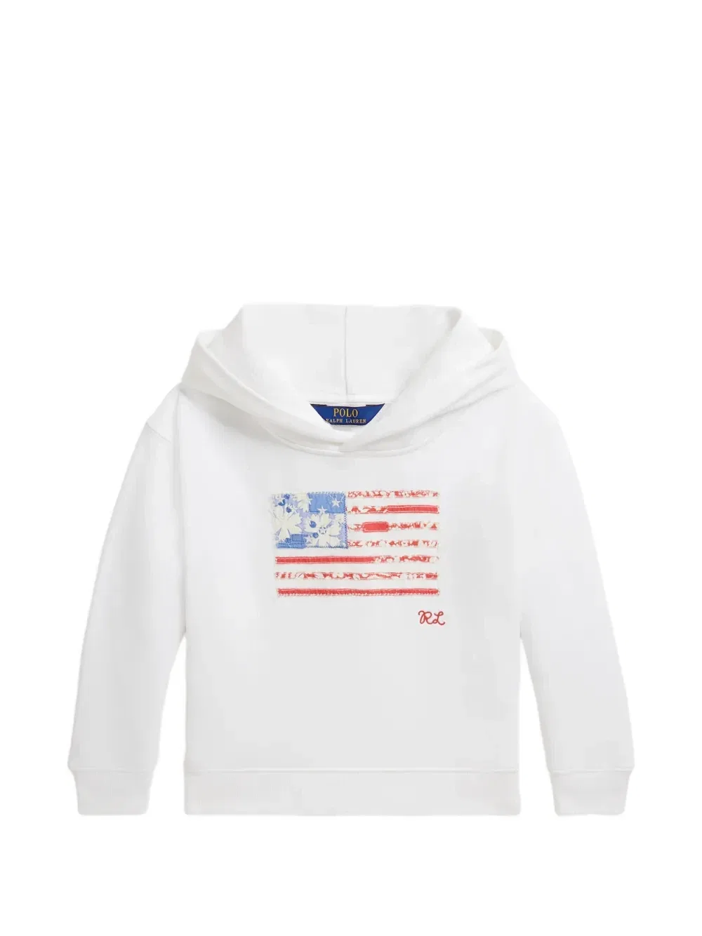 Худи с принтом Polo Ralph Lauren Kids, белый
