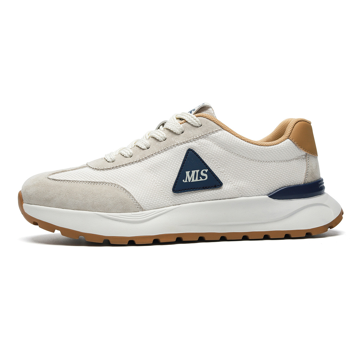 

Мужские повседневные кроссовки Retro Sports, дышащие и легкие, с низким верхом Mulinsen, Beige Blue