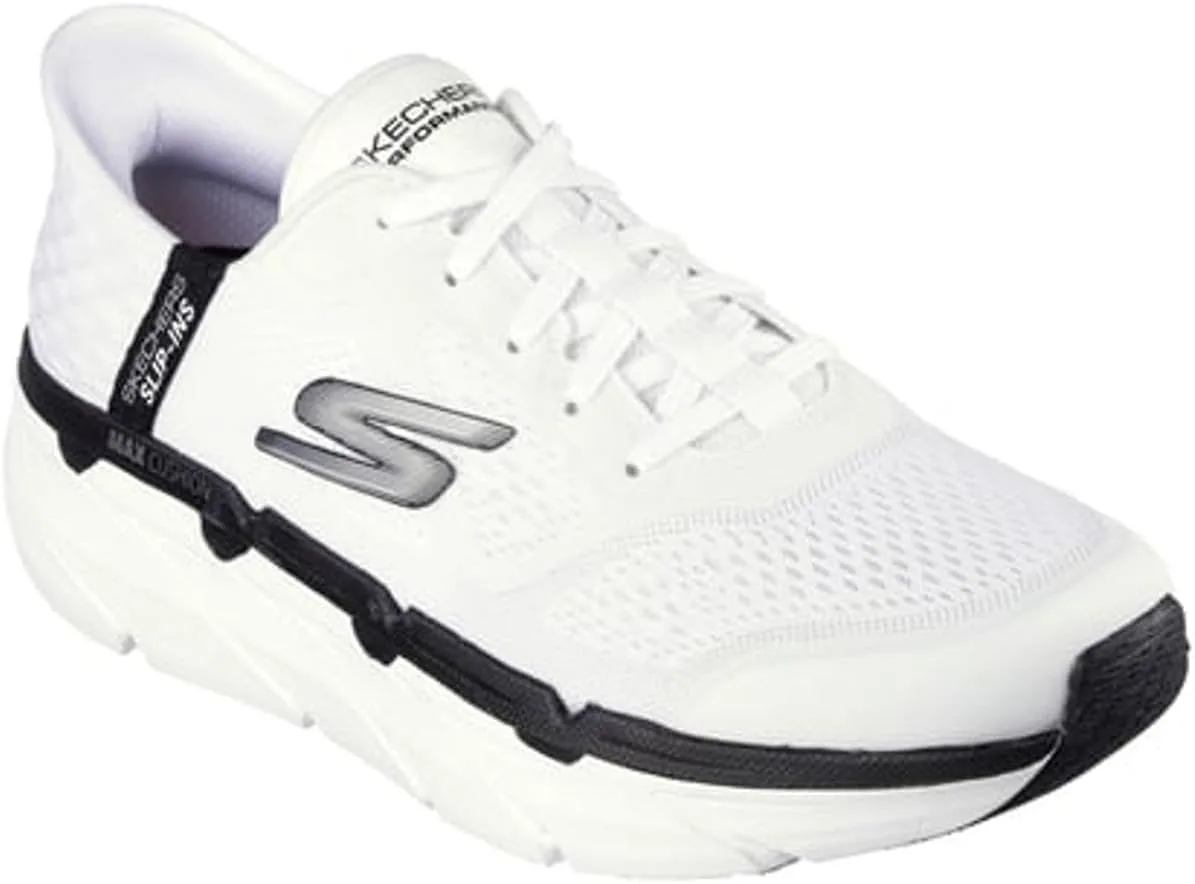 Мужские кроссовки Skechers Max Cushioning Slip-ins - спортивные кроссовки для тренировок, бега и ходьбы с эффектом памяти, черный