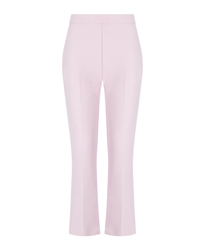 

Укороченные брюки из крепа с логотипом. Elisabetta Franchi, розовый