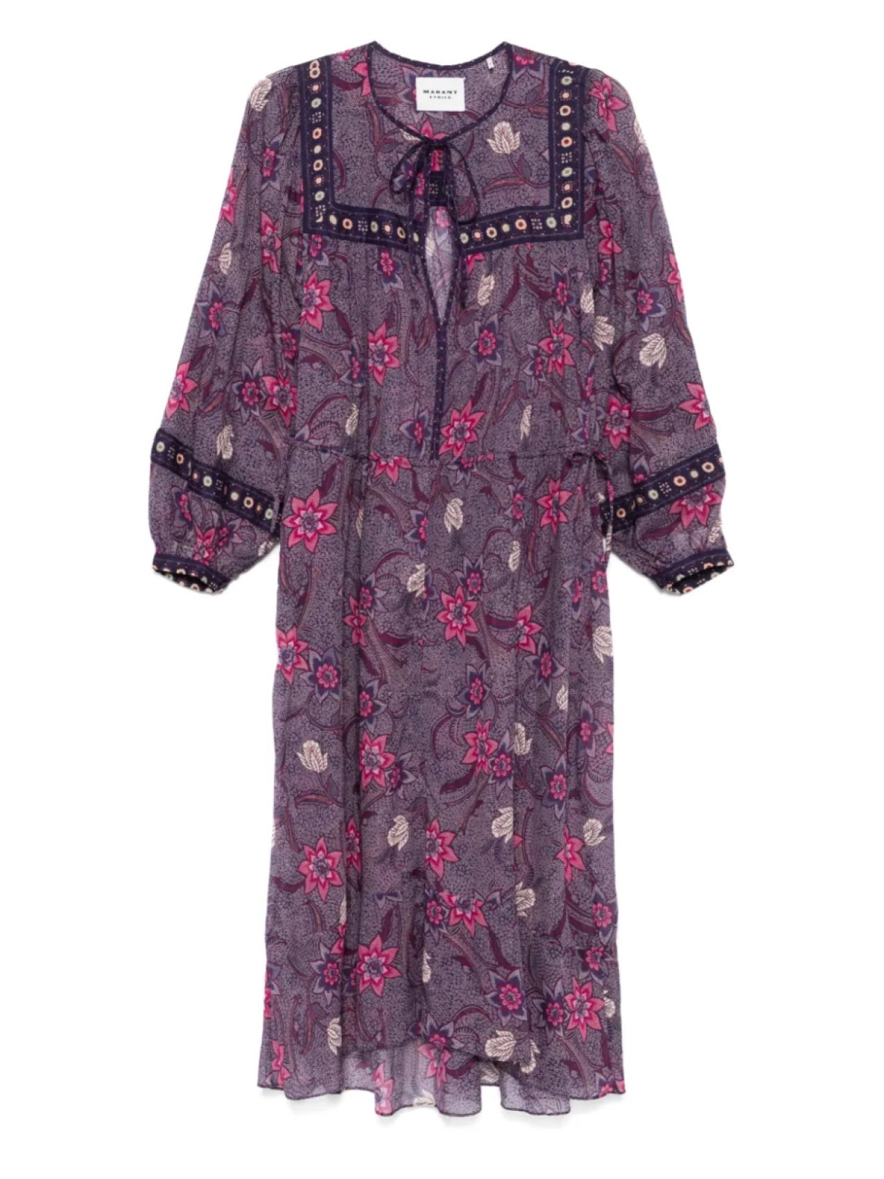 

Платье миди Грейла MARANT ÉTOILE, фиолетовый