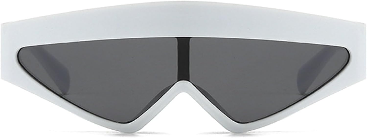 

Ретро-солнцезащитные очки «кошачий глаз» для женщин и мужчин, модные треугольные солнцезащитные очки 2025 года, защита от УФ-излучения UV400, винтажные очки mincl, White Black