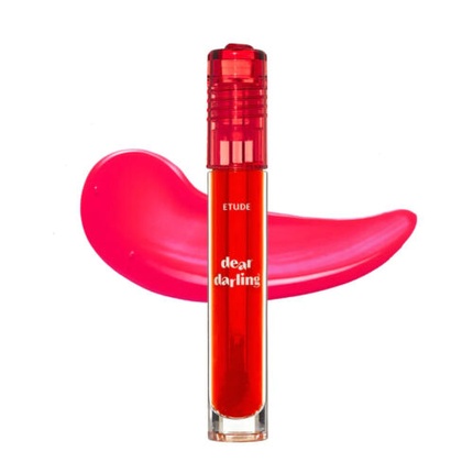 

Dear Darling Water Gel Tint #01 Tangerine Red, корейский макияж для губ Etude