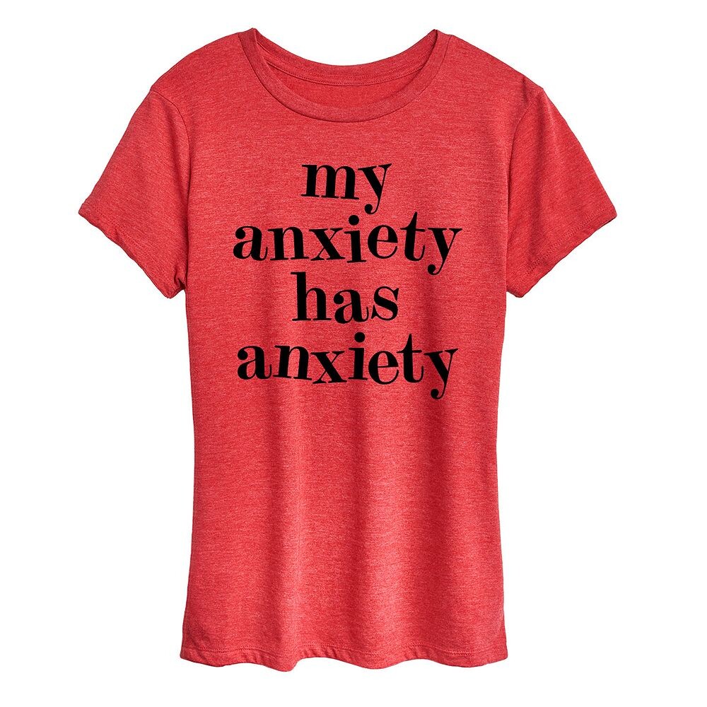 

Женская футболка с рисунком My Anxiety Has Anxiety Licensed Character, цвет Heather Red