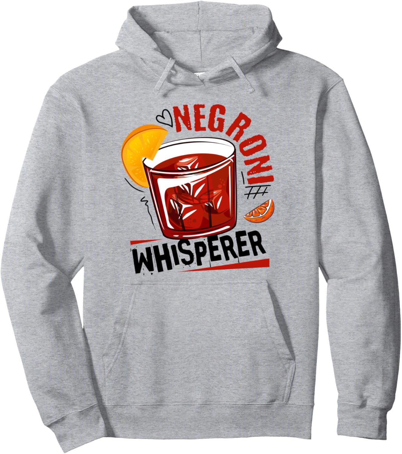 

Худи для любителей классических коктейлей и негрони Negroni Gift, серый