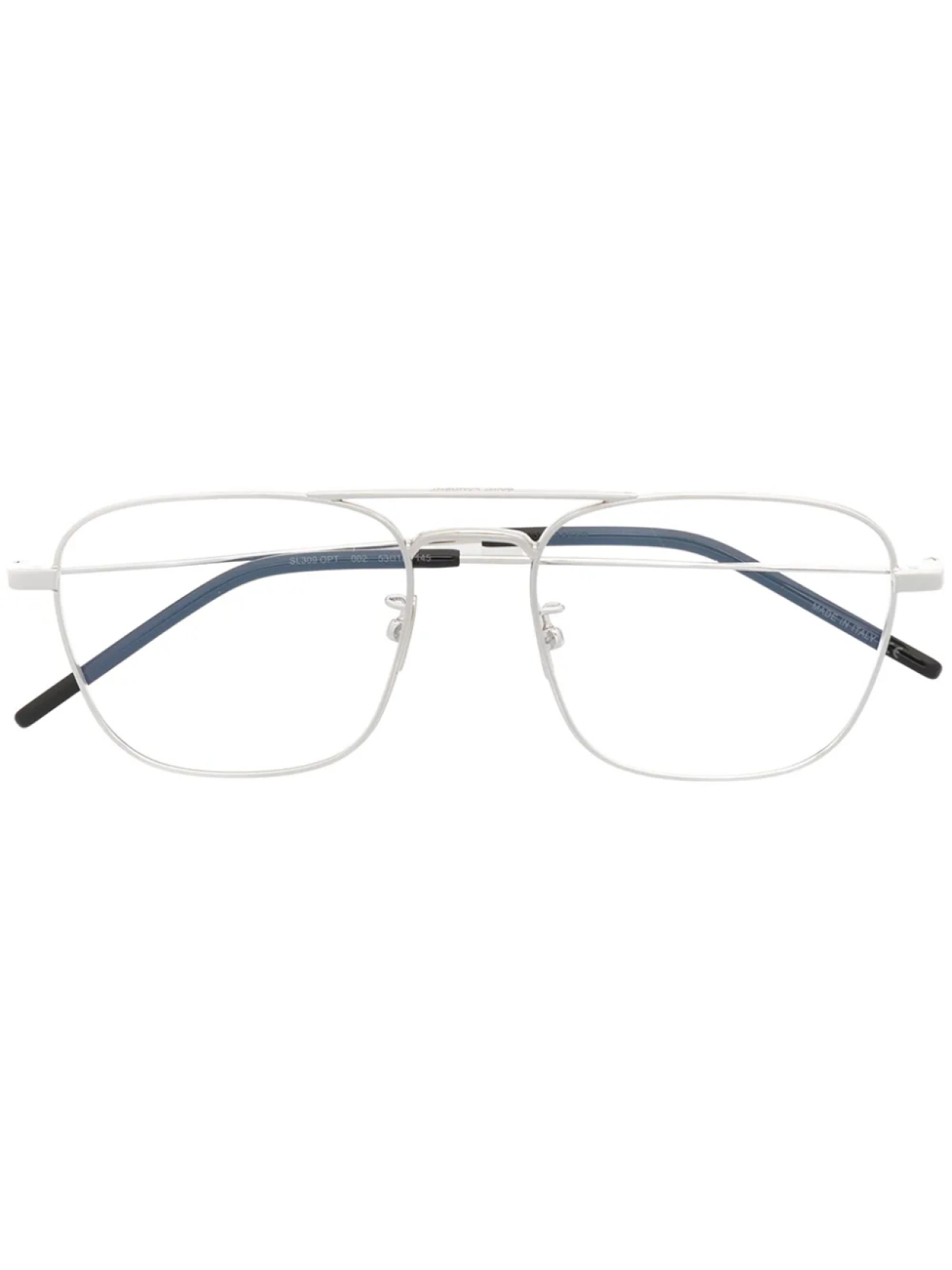 

Saint Laurent Eyewear очки-пилоты SL309 с двойным мостом, серебряный