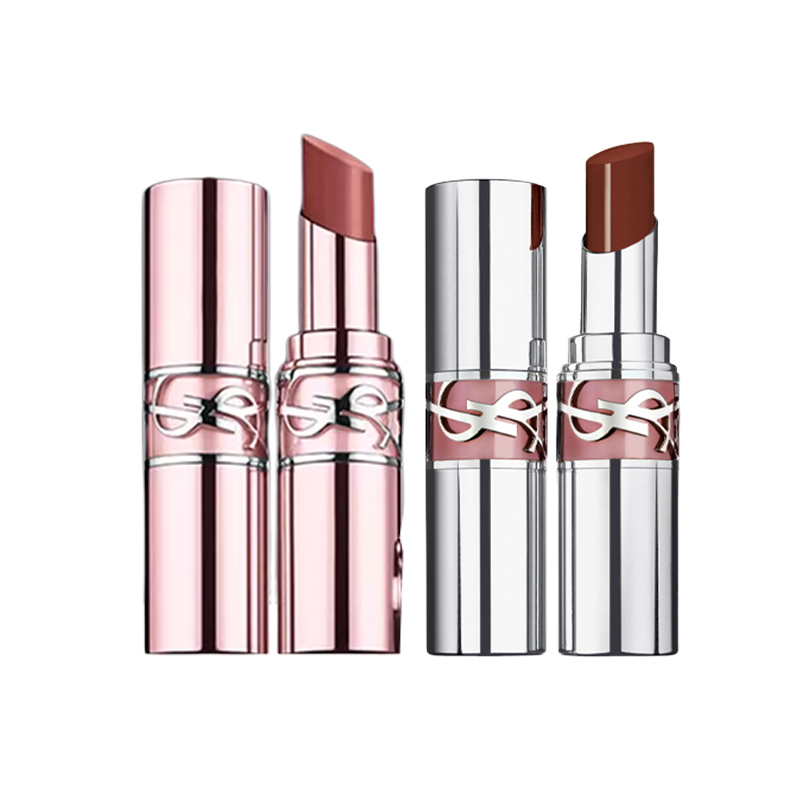 

SAINT LAURENT Розовая туба круглая туба двухцветная помада глянцевая стойкая текстура легко растушевывается 3,1г+3,2г