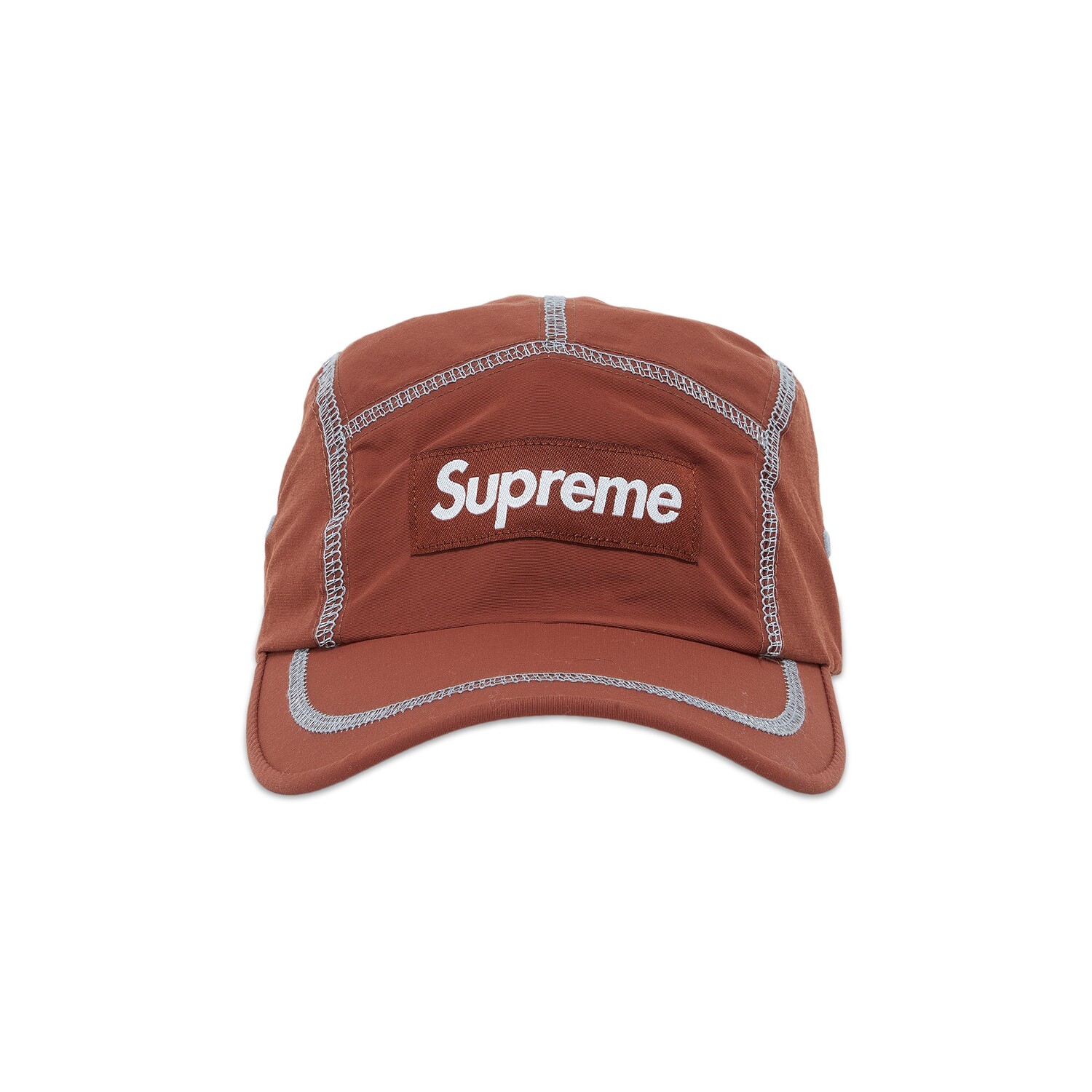 

Кепка Supreme со светоотражающей строчкой, коричневая