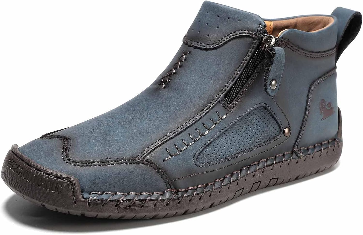 

Мужские слипоны для прогулок на каждый день, уличные, с плоской удобной подошвой, верх из прочного материала, легкие и гибкие, для повседневной носки Generic, синий