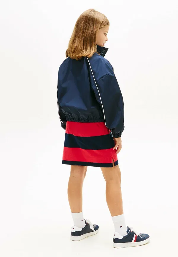 Куртка ветровка Tommy Hilfiger Essential relaxed piping windbreaker light jacket, темно-синий — фото 3