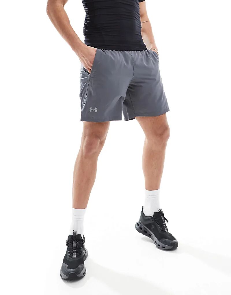 

Серые шорты Under Armour Launch длиной 7 дюймов