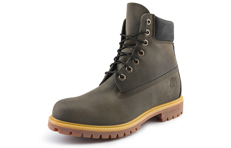 Мужские уличные ботинки Timberland из кожи, темно-серый — фото 3