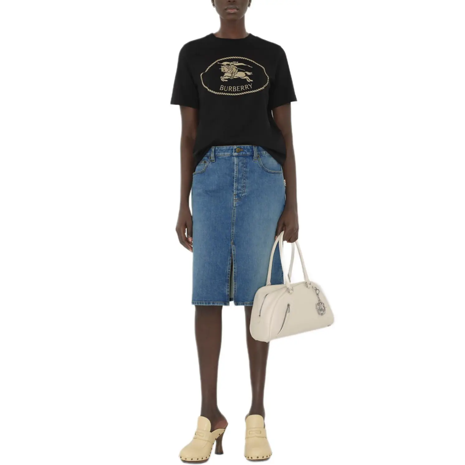 Футболка Burberry Regular SS25 Women's черный — фото 3