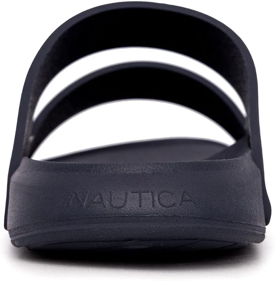 Мужские шлепанцы Nautica для спорта и душа, атлетические сандалии для дома и улицы с двойной поддержкой свода стопы - легкие, прочные и удобные, белый — фото 4
