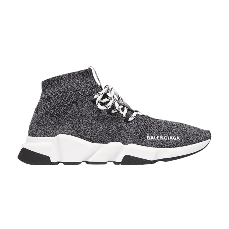 

Кроссовки Balenciaga Speed Lace Up Trainer 'Noir Blanc', серый
