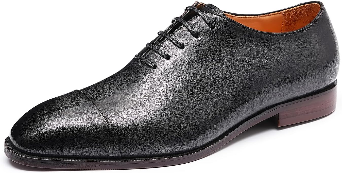 

Мужские классические туфли Santimon Oxfords из натуральной кожи с закрытым мысом, модель Derby, модные туфли для смокинга, свадебные, деловые и повседневные Oxfords, удобные для ходьбы, серый