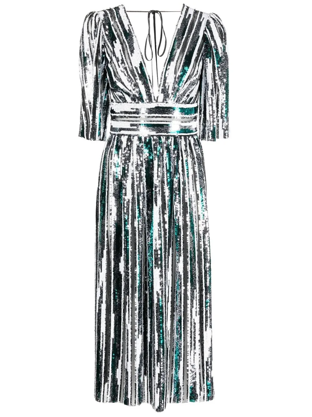 

Платье с прозрачными вставками и пайетками V:PM ATELIER, белый