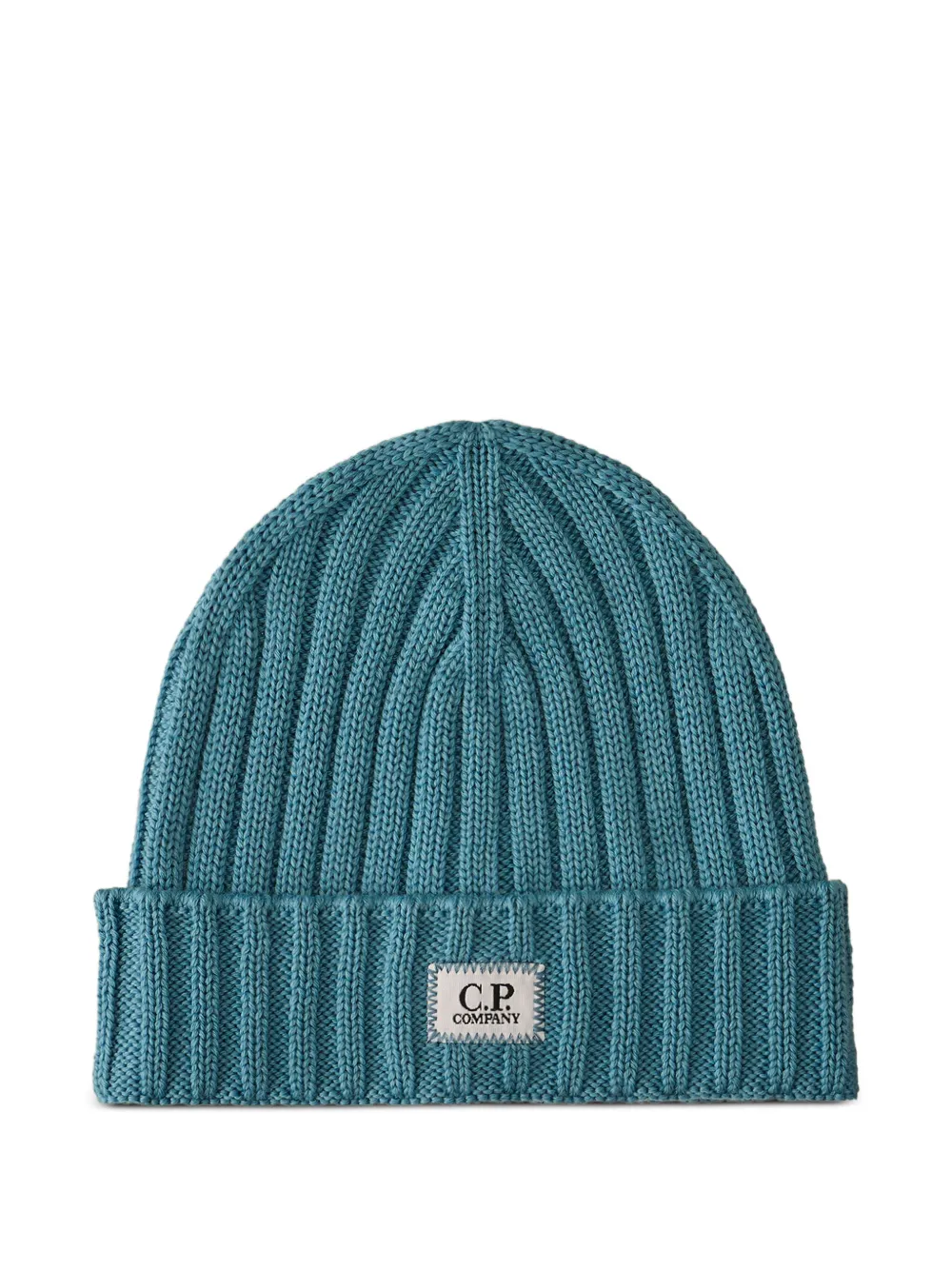 

Шерстяная шапка бини в рубчик C.P. Company, синий