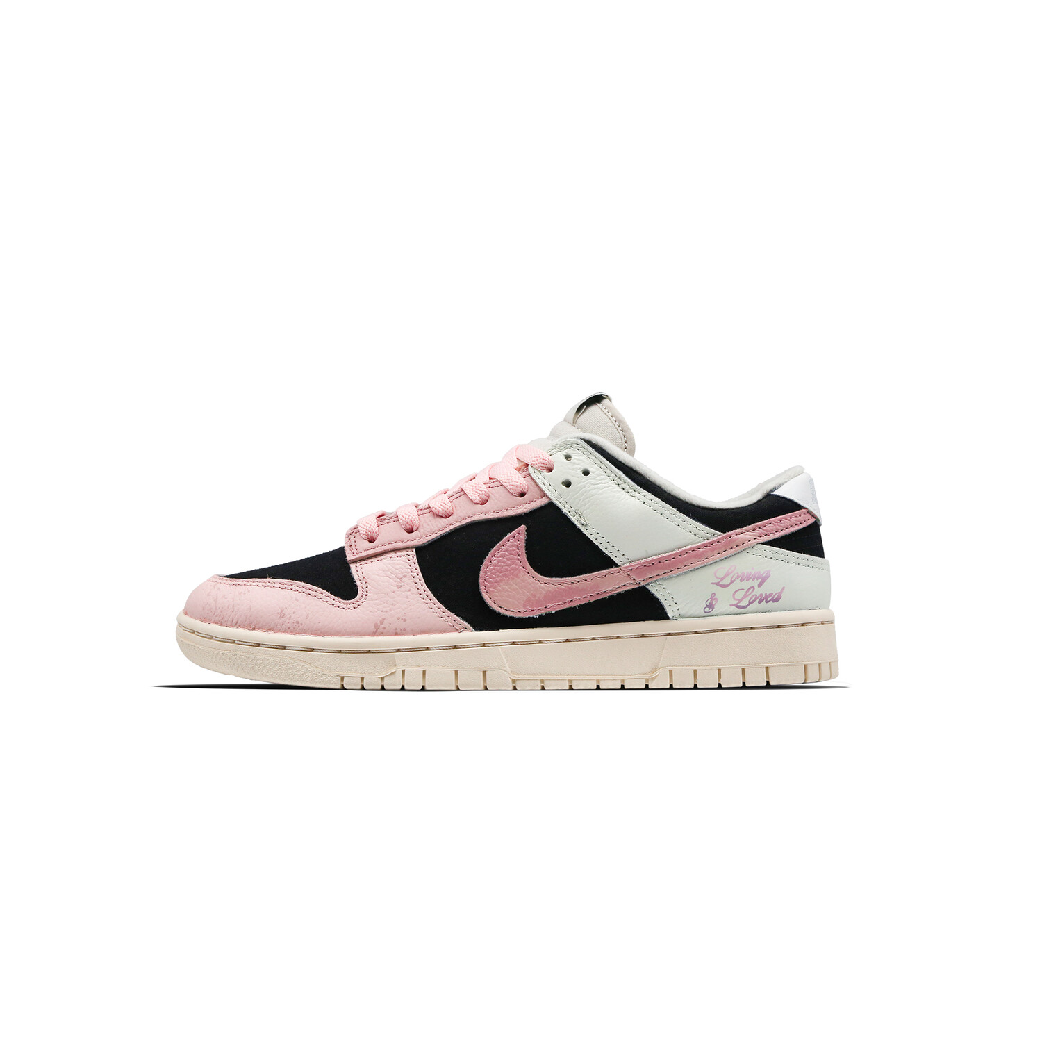 

Кроссовки Nike Dunk Skateboarding Shoes Men Low-top Pink White Black, черный