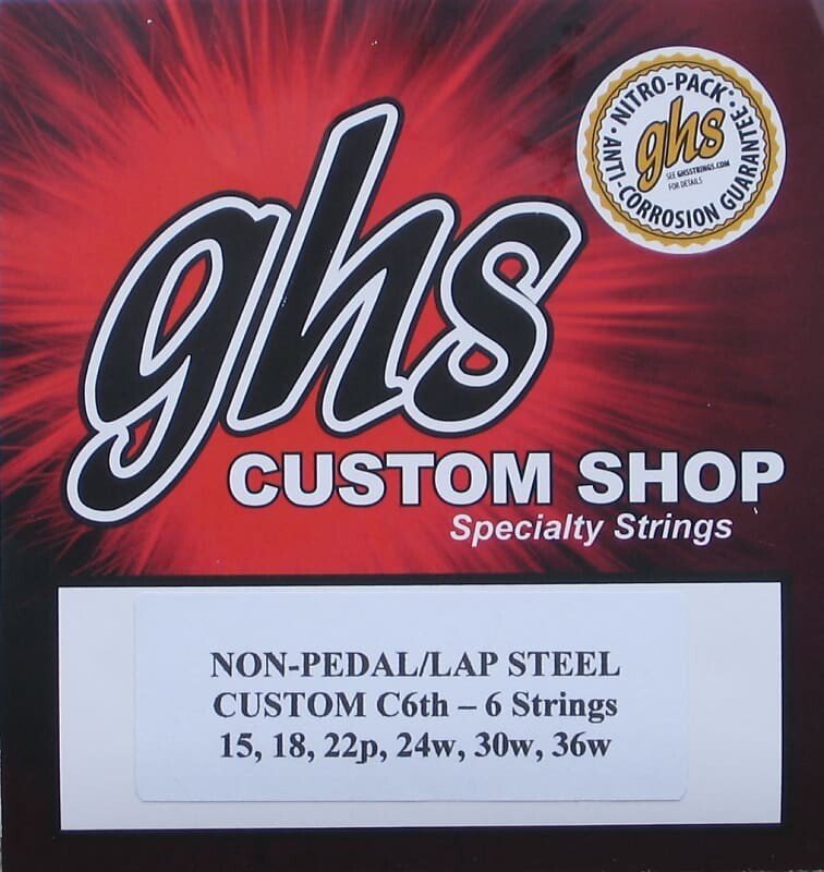 

Электрогитара GHS Custom Lap Steel Guitar C6th- 6 Strings - Gauges 15-36W - 2 Pack