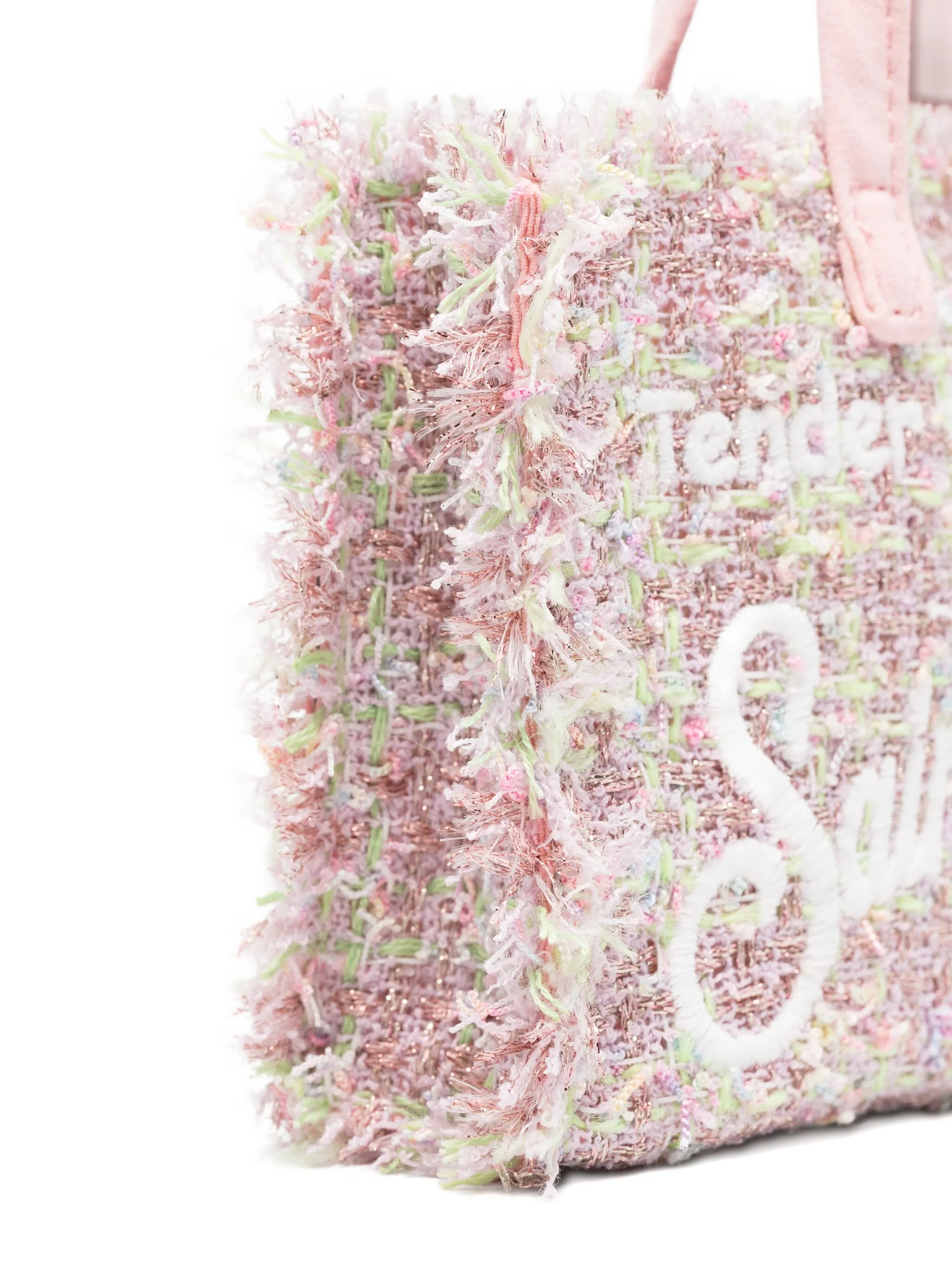 

Твидовая сумка-тоут Phone Mc2 Saint Barth Kids, розовый