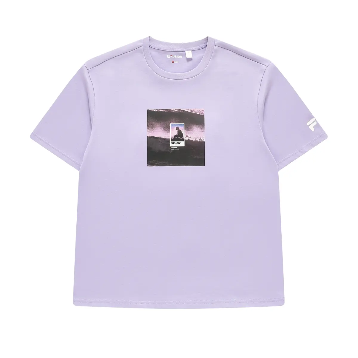 

Футболка унисекс персиковая FILA FUSION