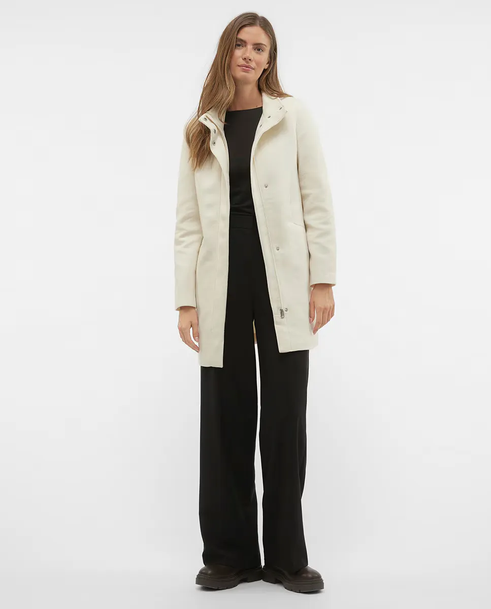 

Женское пальто миди с высоким воротником Vero Moda, цвет Blanco Hielo