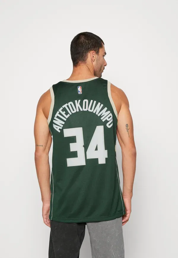 Футболка Nike Performance NBA Swingman Icon Milwaukee Bucks, Giannis Antetokounmpo, цвет Ель — фото 4