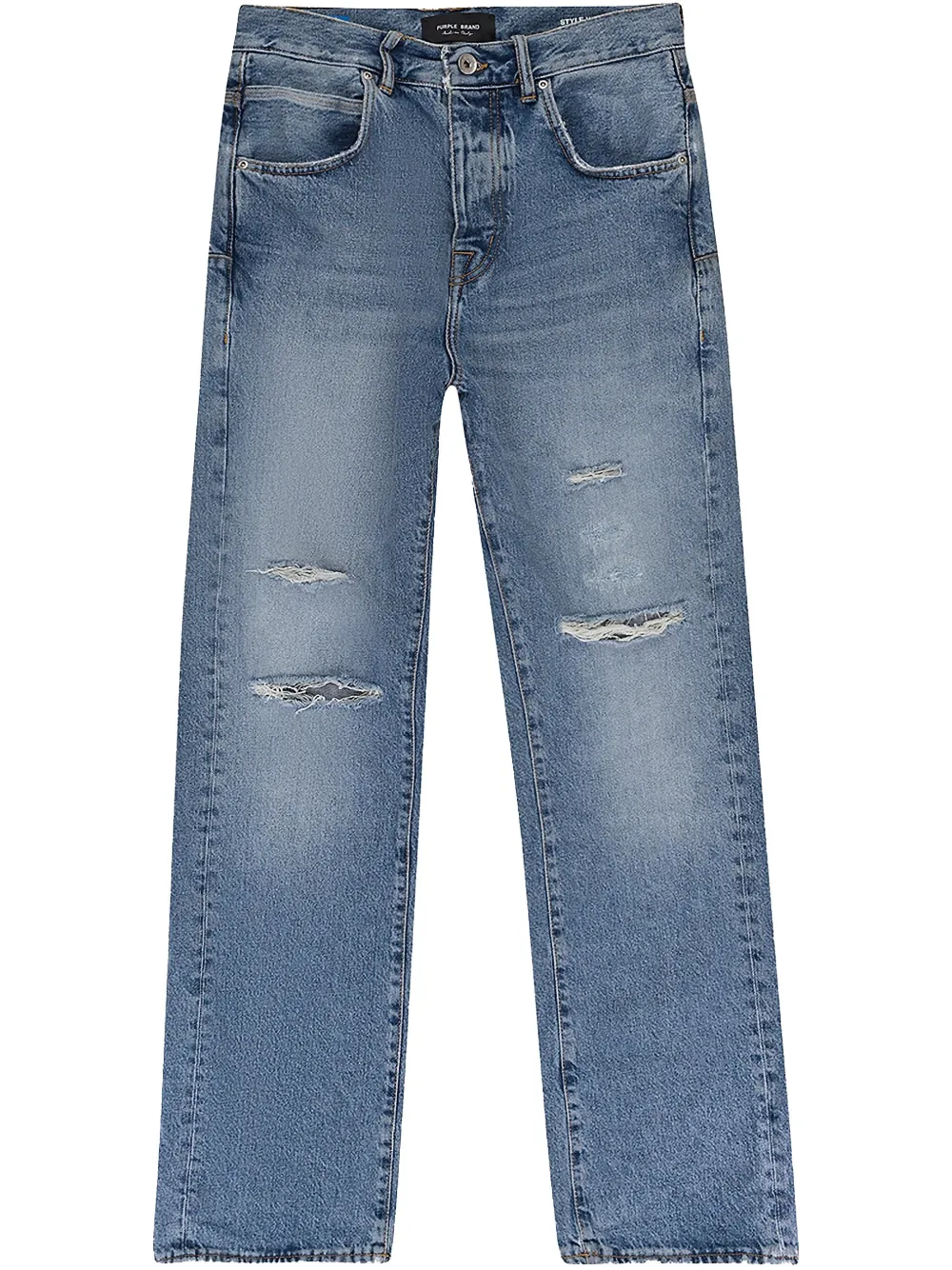 

Джинсы P018 Stone Wash Destroy Blue Purple Brand, синий