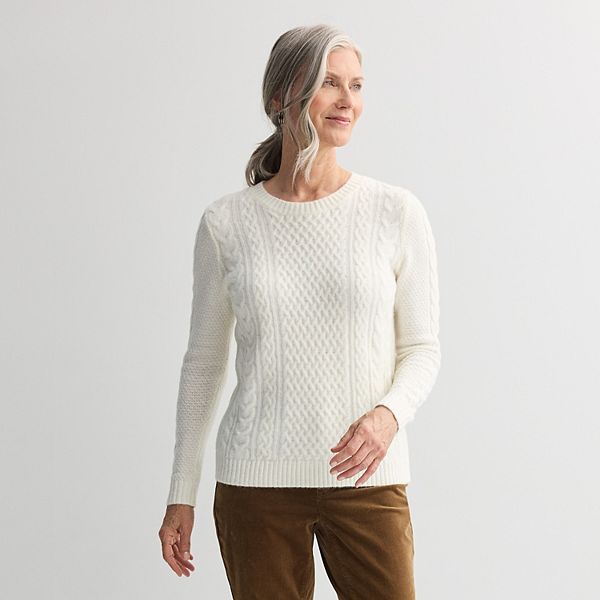 

Уютный свитер для женщин Croft & Barrow, Ivory Silk