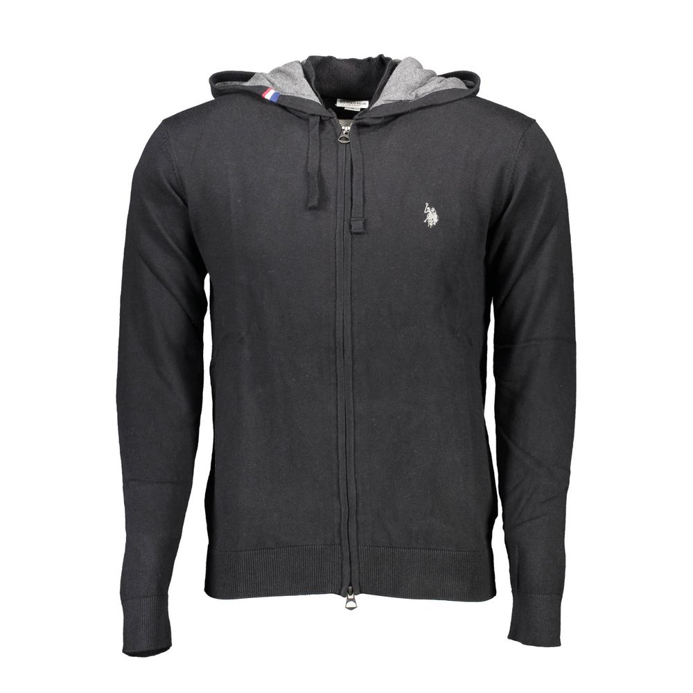 Черный хлопковый мужской кардиган U.S. Polo Assn.