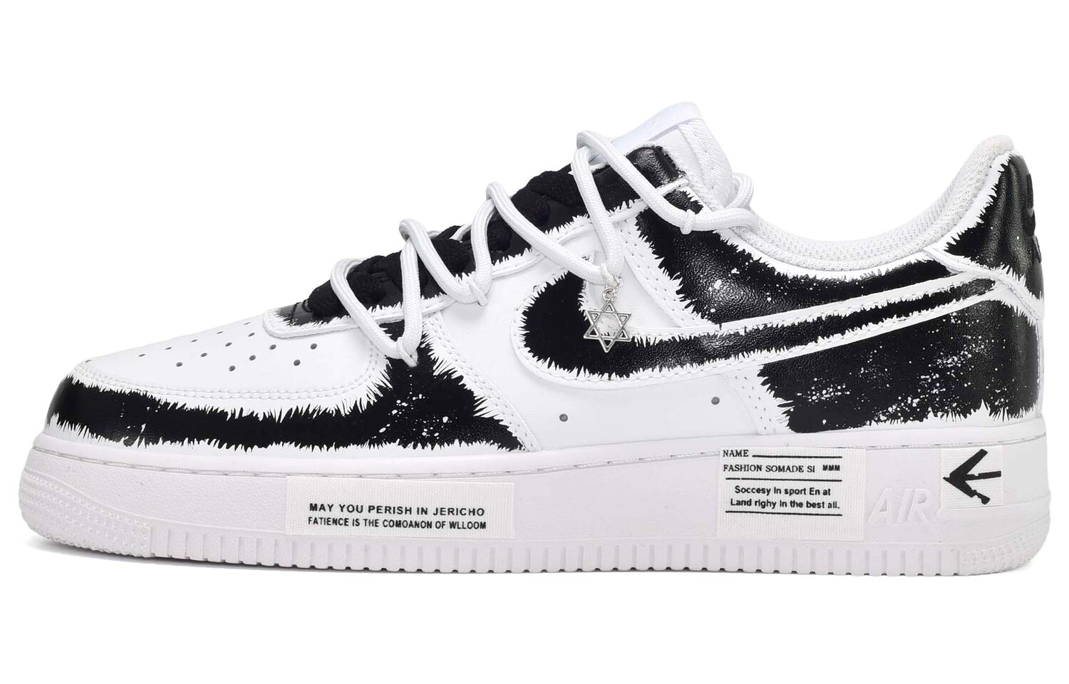 

Кроссовки для скейтбординга Air Force 1 женские низкие черный/белый Nike
