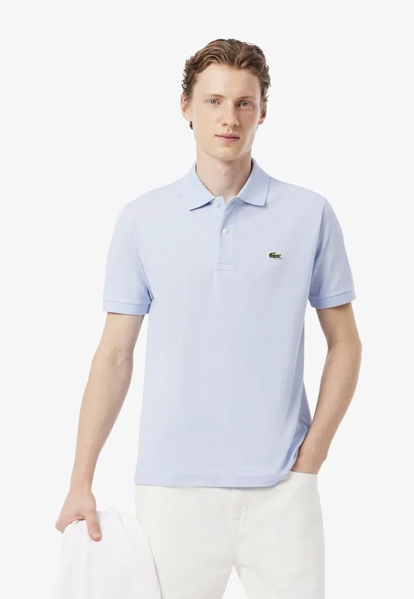 Рубашка поло Lacoste, хлопок, голубой