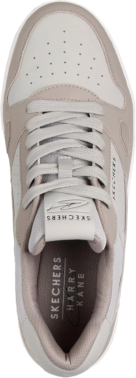 Мужские кроссовки Skechers Koopa Harry Kane Court Trainers, Stone Leather Suede Mesh Trim — фото 4