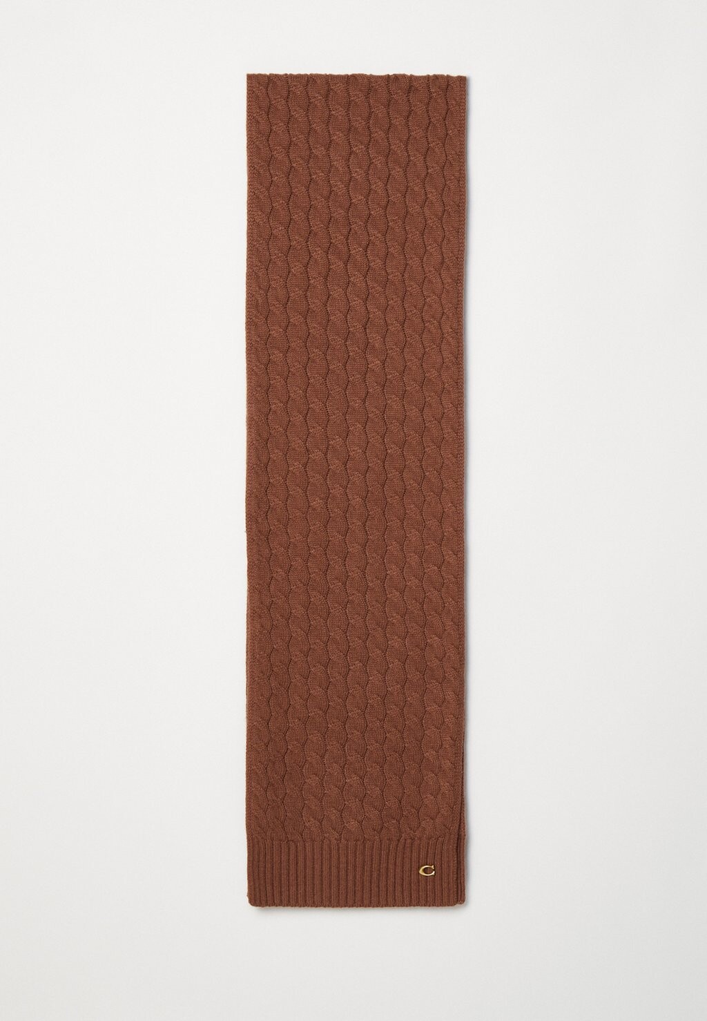 

Шарф CABLE KNIT SCARF COACH, коричневый