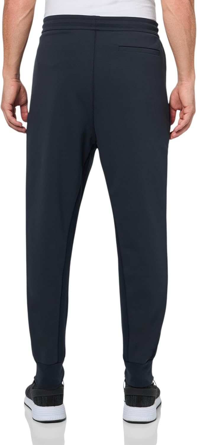 BOSS Мужские спортивные штаны из хлопковой смеси с логотипом-значком, Premium Navy — фото 2