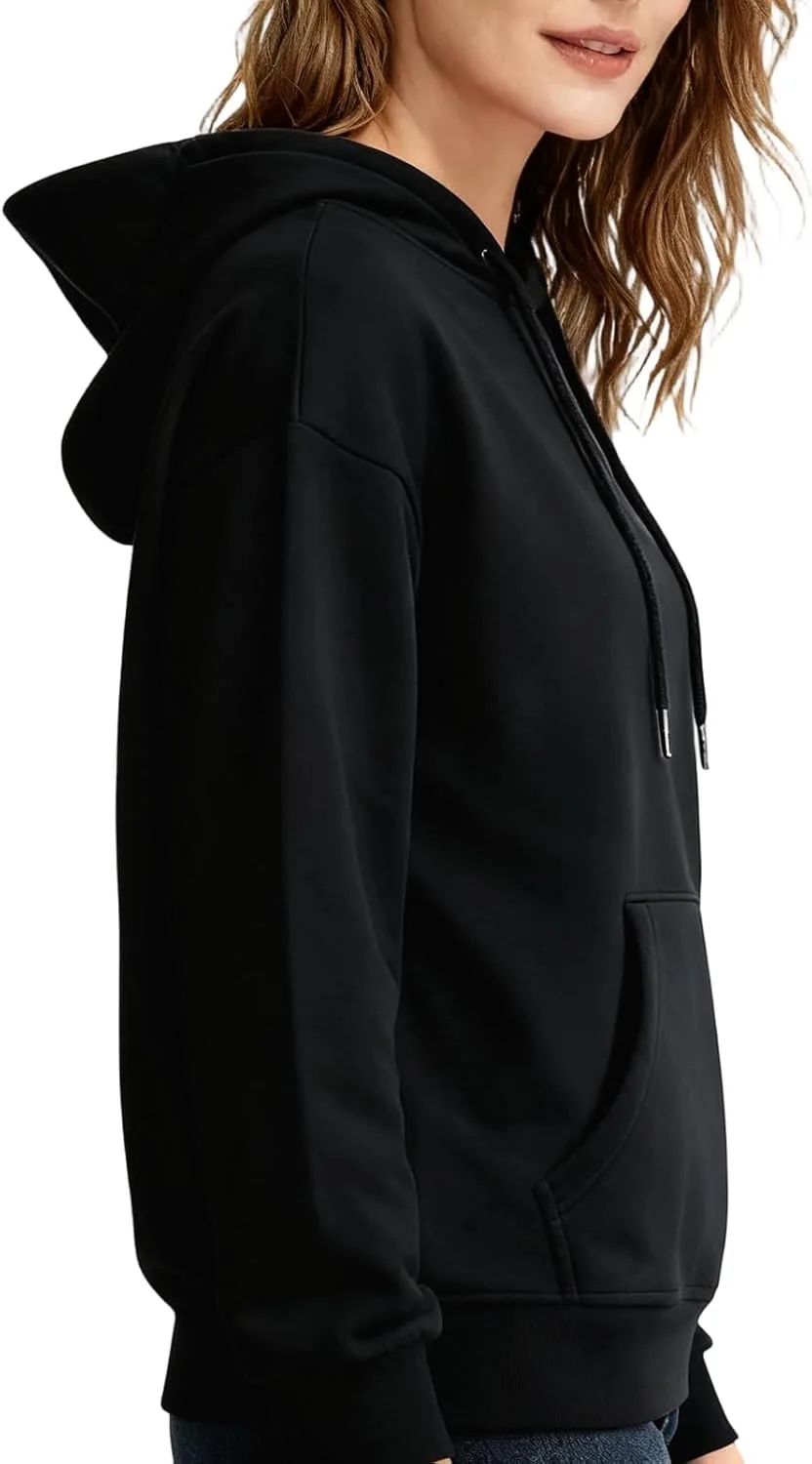 

Толстовка с капюшоном Fleece для женщин с ушками кошки | Loose Fit Pullover Sweatshirt