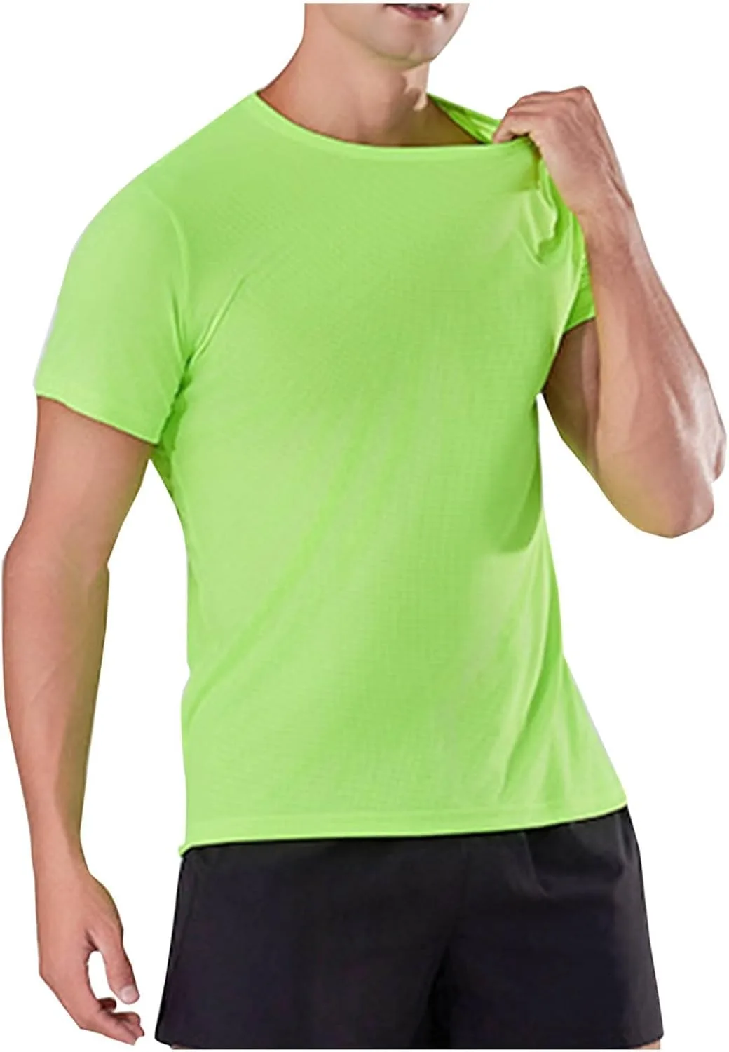 

Мужская футболка для тренировок с коротким рукавом Crewneck, Quick Dry, Breathable FZYLQY