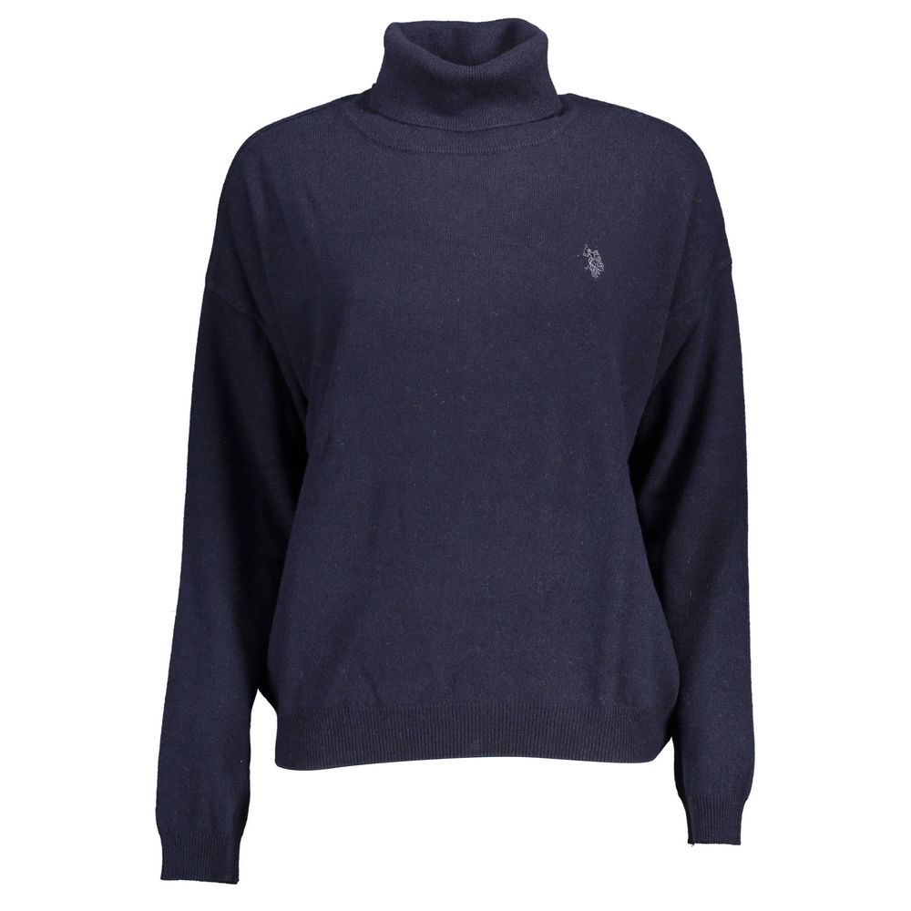 

Синий шерстяной женский свитер U.S. Polo Assn.