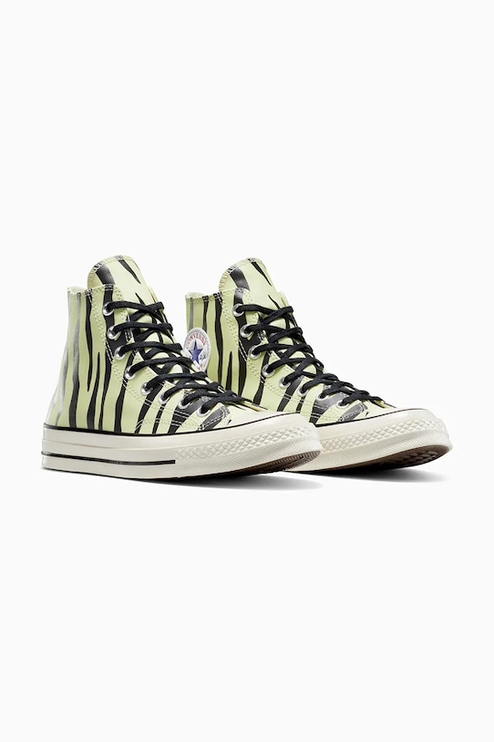 Кроссовки Chuck 70 светящиеся в темноте зебра Converse, бежевый — фото 2
