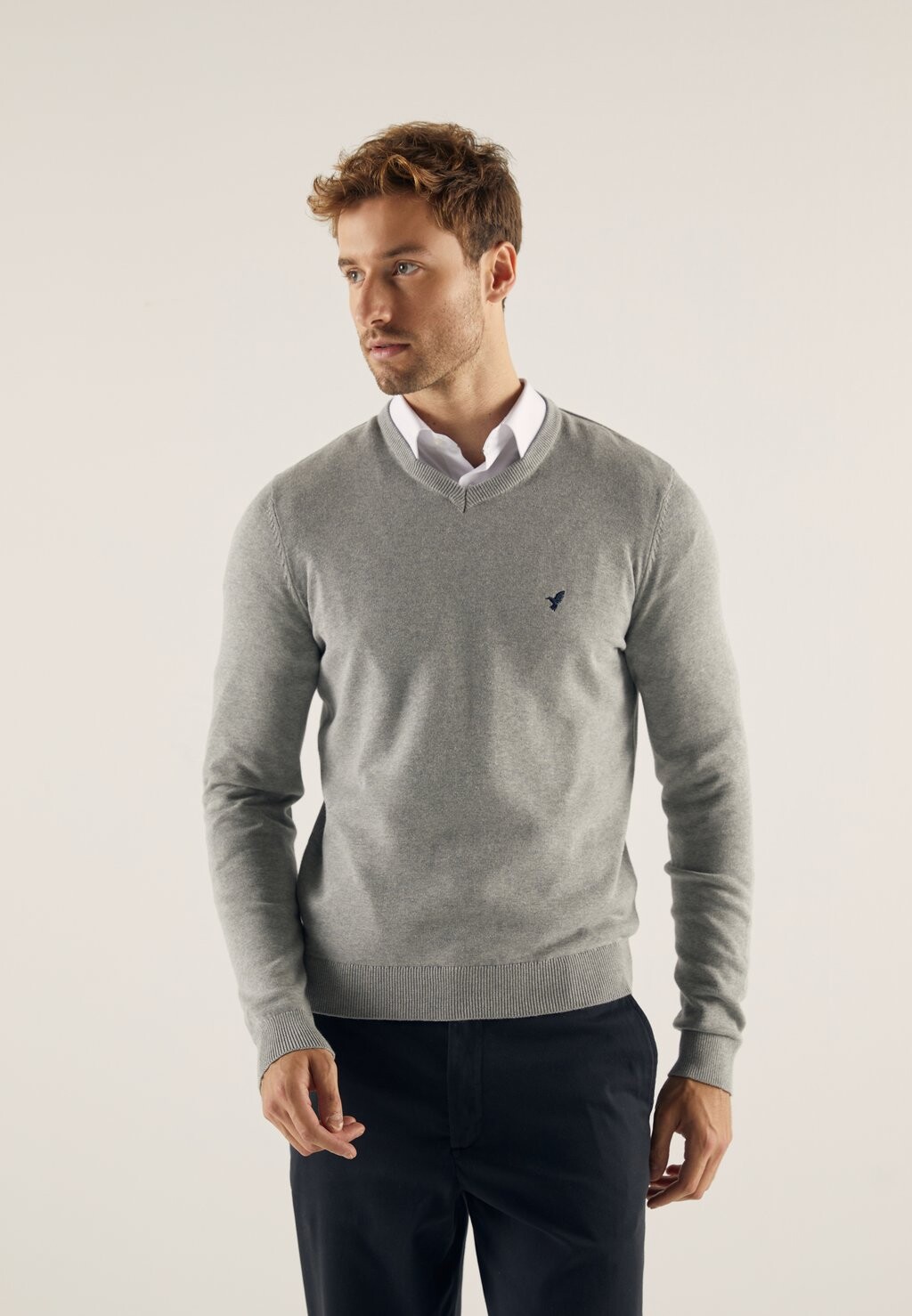

Вязаный свитер Pier One, цвет mottled grey