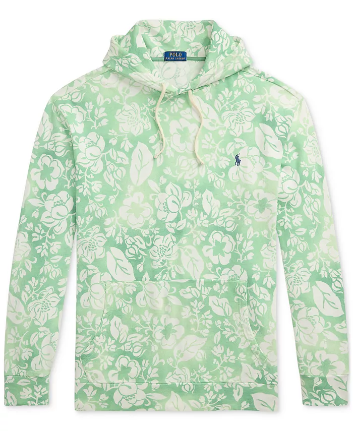 

Мужской худи с цветочным принтом из махровой ткани Big & Tall Polo Ralph Lauren, зеленый