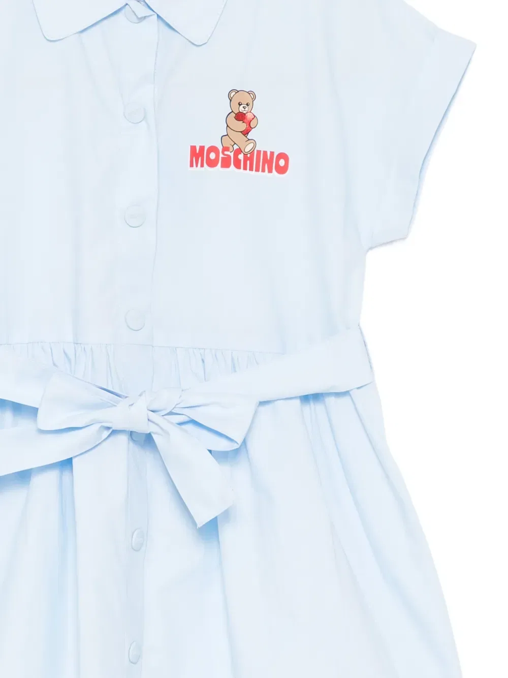 Платье с принтом "мишка Тедди" Moschino Kids, синий — фото 3