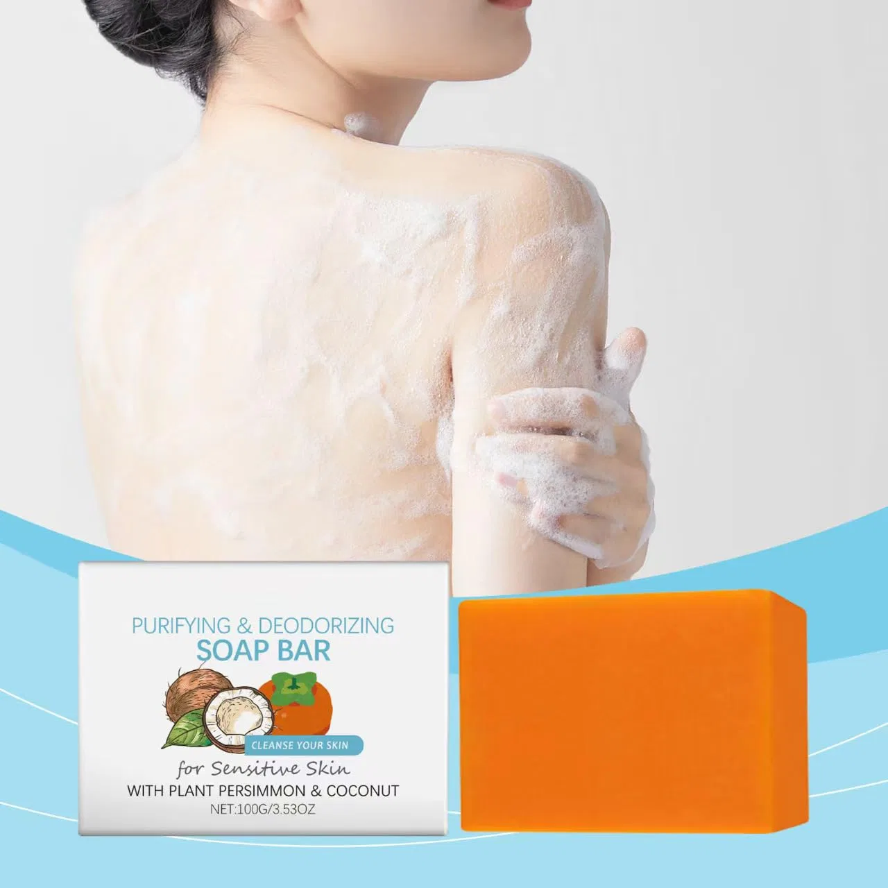 Натуральное дезодорирующее мыло с хурмой Sgjwyc, 1Pcs — фото 2