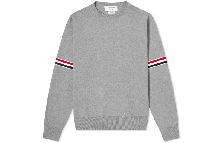

Толстовка Rwb Striped Crewneck THOM BROWNE, серый